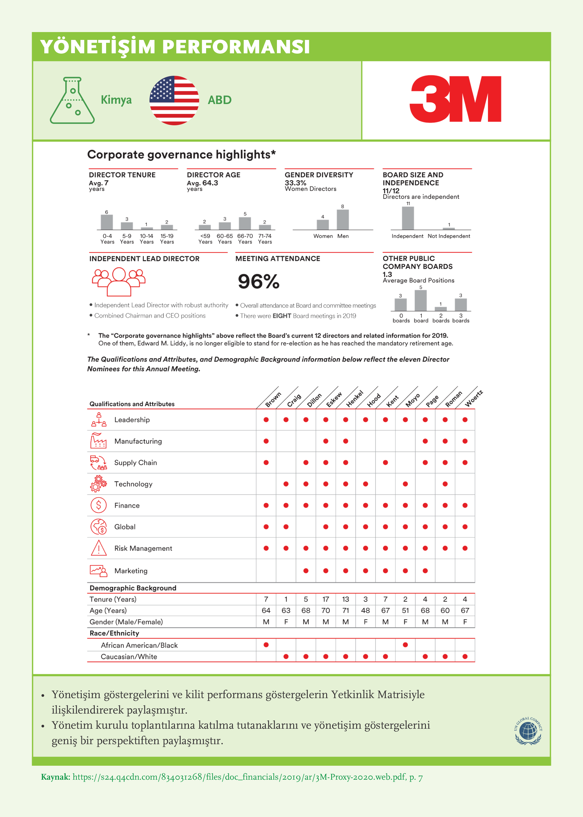 Governance Performance: 3M